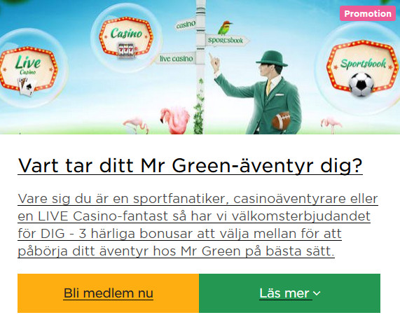 Mr Green är ett seriöst casino - spela där nu!